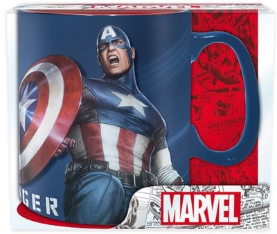 Kubek MARVEL AVENGERS Kapitan Ameryka Dc Comics Oryginalny DUŻY 460ml