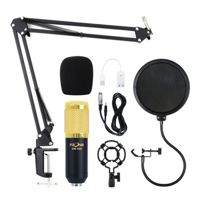 Mikrofon pojemnościowy studyjny Fzone BM-800 KIT