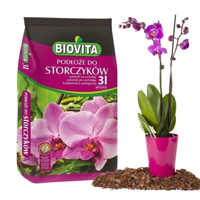 Ziemia podłoże do storczyków storczyka orchidei z nawozem Biovita ph 6,5 3L