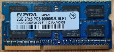 Pamięć RAM DDR3 ELPIDA 2GB 2Rx8 PC3-10600S-9-10-F1