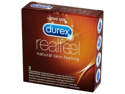 Durex Prezerwatywy Real Feel 3 szt