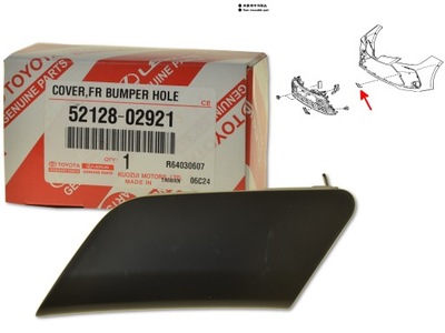 Заглушка бампера фаркоп буксировочный перед 52128-02921 оригинальный номер toyota corolla фото №1