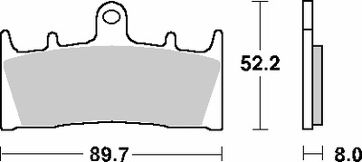 SBS ZAPATAS DE FRENADO KH188 STREET CERAMIC COLOR NEGRO  