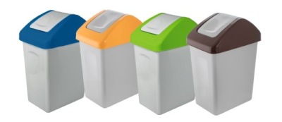 ZESTAW 4 POJEMNIKÓW DO SEGREGACJI ŚMIECI 4 KOLORY