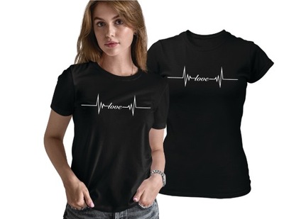 T-shirt, koszulka damska z napisem love NA PREZENT