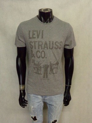 LEVI'S KOSZULKA MESKA TSHIRT LOGO SZARA BAWEŁNA