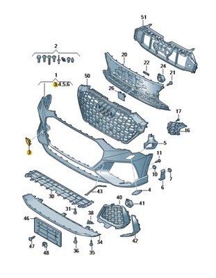 Заглушка отвір вушко do буксирування audi rsq3 фото №1