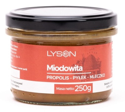 Miodowita - miód z pyłkiem, mleczkiem i propolisem