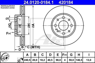 ATE 24.0120-0184.1 ДИСК ТОРМОЗНОЙ