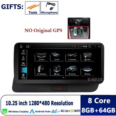 NAVEGACIÓN GPS PARA AUDI Q5 2009-2017 RHD CAR CARPLAY RADIO AUTO ANDROID 13  