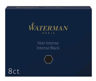 WATERMAN NABOJE CZARNE op 8 sztuk S0110850