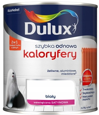 DULUx ODNOWA FARBA DO KALORYFERÓW BIAŁY 0,75L