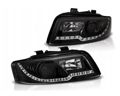 ФОНАРІ РЕФЛЕКТОРИ AUDI A4 B6 00-04 LED (СВІТЛОДІОД) TUBE BLACK