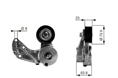 GATES RITINĖLIS ĮTEMPIKLIO AUDI Q7 3.6 FSI (4L) 