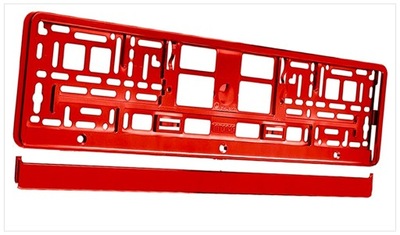 H5A12 FRAME ON TABLICE REJESTRACYJON METALIZOWAON CZERWO 87655  