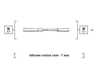 MAGNETI MARELLI КОМПЛЕКТ ТРУБОК ЗАЖИГАНИЯ FSO POLONEZ 3 1.6 фото