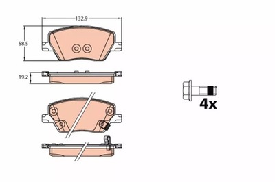 KLOCEK STABDŽIŲ KPL. PRIEK. FIAT TIPO 1.3D-1.6D 10.15- 