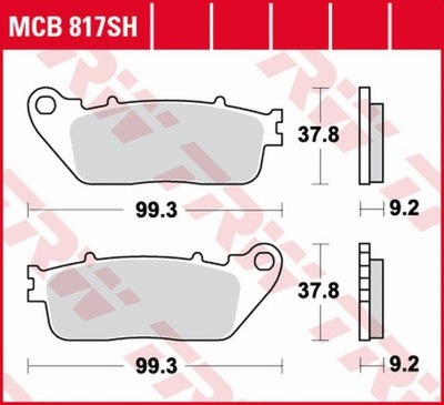 ZF КОЛОДКИ ГАЛЬМІВНІ KH488 SINTER STREET HONDA VFR 800F '14-, VFR 800X CROSS