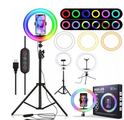 LAMPA PIERŚCIENIOWA LED RING ZDJĘĆ SELFIE TIK TOK