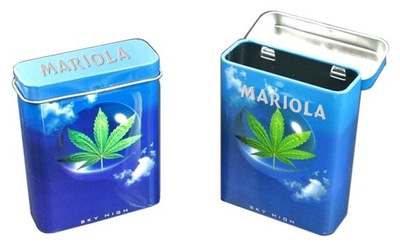 Metalowe pudełko na papierosy - Marihuana