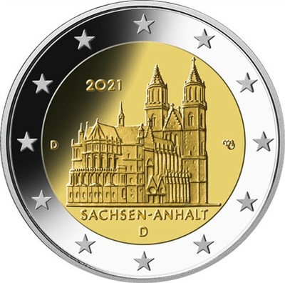 Niemcy 2 euro 2021 - Saksonia-Anhalt