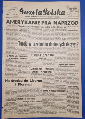 Gazeta Polska z Bliskiego Wschodu 1944 - Amerykanie prą naprzód