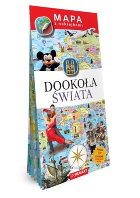 Mapa naklejkami - Dookoła świata