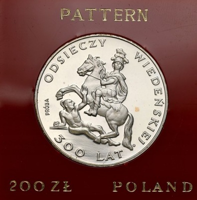 PRÓBA Srebro 200 złotych 1983 Sobieski - Odsiecz Wiedeńska