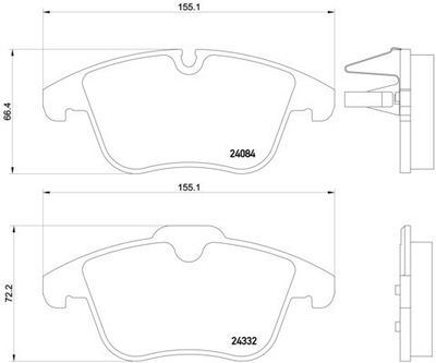 КОЛОДКИ HAM. ПЕРЕДНЯЯ CITROEN C5 III 08- ПЕРЕД