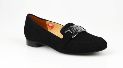 AGA Mokasyny Loafersy Czarne 09567 r.35