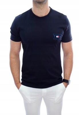 KOSZULKA TOMMY HILFIGER GRANATOWA SLIM FIT M