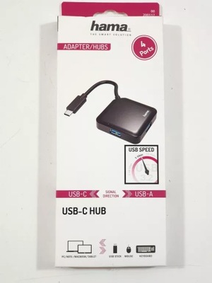 HAMA HUB USB-C -> 4X USB SUPER SPEED 5GBPS