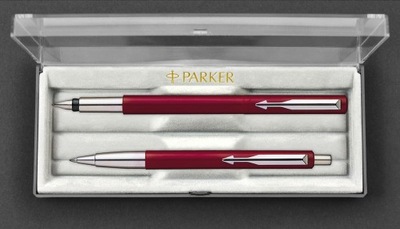 Zestaw PARKER Vector czerwony pióro + długopis
