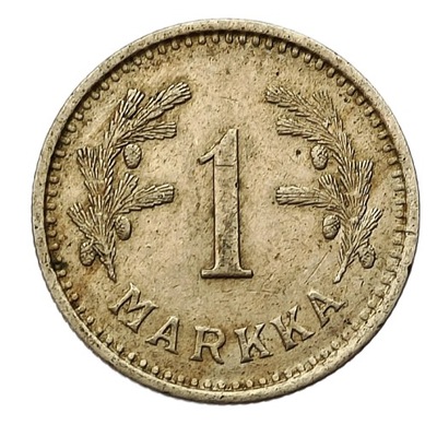 FINLANDIA 1 MARKKA 1939 S MIEDZIONIKIEL