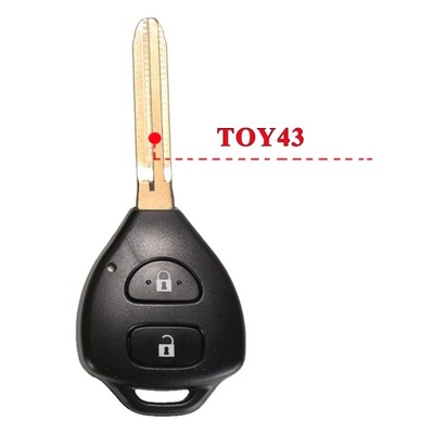 Toy43/toy47 2/3/4buttons remote key shell for toyota camry avalon co 53768 фото №1