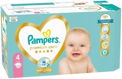 Pieluchy PAMPERS 4 Premium Care 104 szt. Mega Box