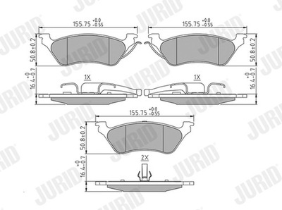 JURID 572505J КОЛОДКИ ГАЛЬМІВНІ