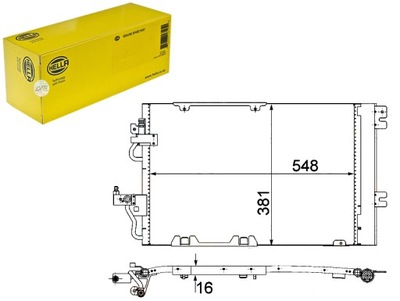 Конденсатор радиатор кондиционера [hella] фото №1
