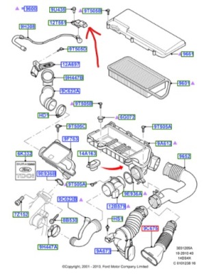 Датчик давления ford fiesta 2008-12 fusion 1.4l фото №1