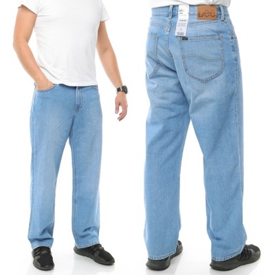 LEE ASHER spodnie męskie luźne proste W33 L32