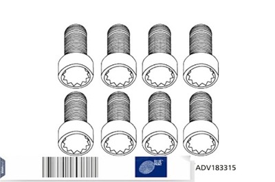 BLUE PRINT JUEGO PERNOS RUEDAS ZAMACHOWEGO MAN TGE AUDI A1 A3 A4 ALLROAD  