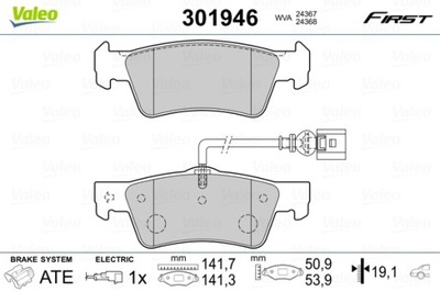 ZAPATAS DE FRENADO VW T5 03- PARTE TRASERA CON CZUJ.  