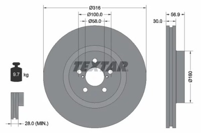 92236503 ДИСК HAM. SUBARU LEGACY IV 05-