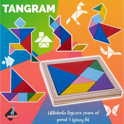 UKŁADANKA DREWNIANA - Tangram ASKATO