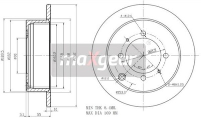 DISCO DE FRENADO MITSUBISHI T. GALANT -96-/LANCER 03-/SPACE WAGON  