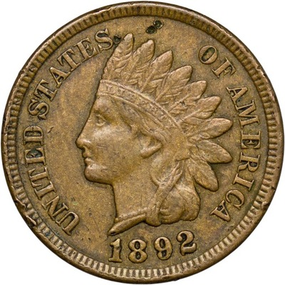 USA, 1 cent 1892, Indian Head, st. 2/2-