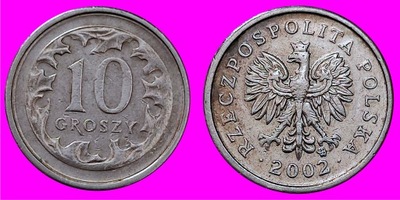 10 groszy 2002 z obiegu A-595