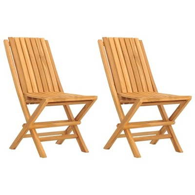 Składane krzesła ogrodowe z litego drewna tekowego