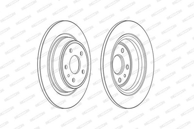 КОМПЛЕКТ. ТОРМОЗНИЙ ДИСК ШАЛЬМІВНИХ ЗАД L/P FORD MONDEO V 1.0-2.0H 09.14- FERODO DDF2338