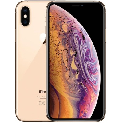 SMARTFON APPLE IPHONE XS 64GB ZŁOTY BATERIA 100% TELEFON + GWARANCJA